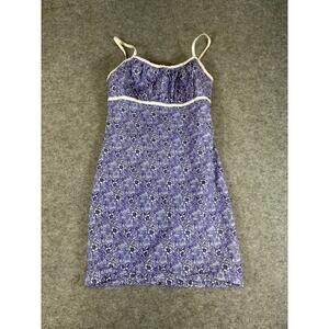 Juxtapose Slip Dress Girls Medium Purple Floral Empire Waist Babydoll Fairy NWT